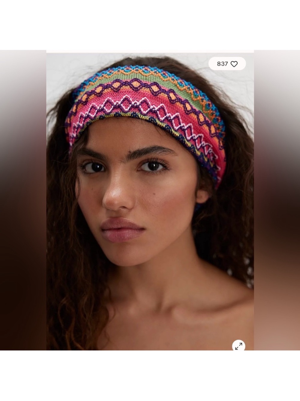 NEW FREE PEOPLE Junie Embellished Woven Headband - Multicolor NWT🌷